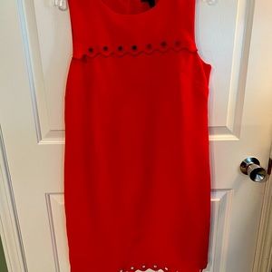 JCrew Dress - Red, midi, wedding guest, etc